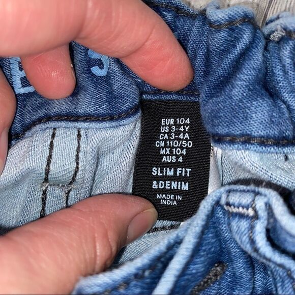 & denim super soft slim fit jeans blue girls size 3T-4T - Picture 4 of 6